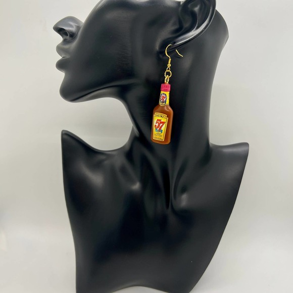 Heinz 57 Sauce Earrings - Steak Hot Sauce Earrings - Mini Brands Earrings - Picture 6 of 7
